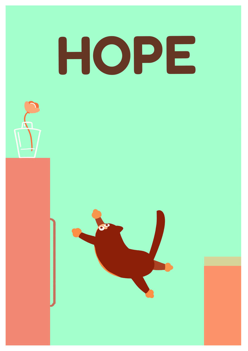 Cat Poster - Hope