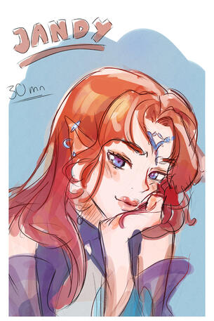 Colored Sketch - Jandy
